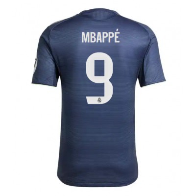 Moški Nogometni dresi Real Madrid Kylian Mbappe #9 Gostujoči 2025-26 Kratek Rokav Moški Nogometni dresi Real Madrid Kylian Mbappe #9 Gostujoči 2025-26 Kratek Rokav